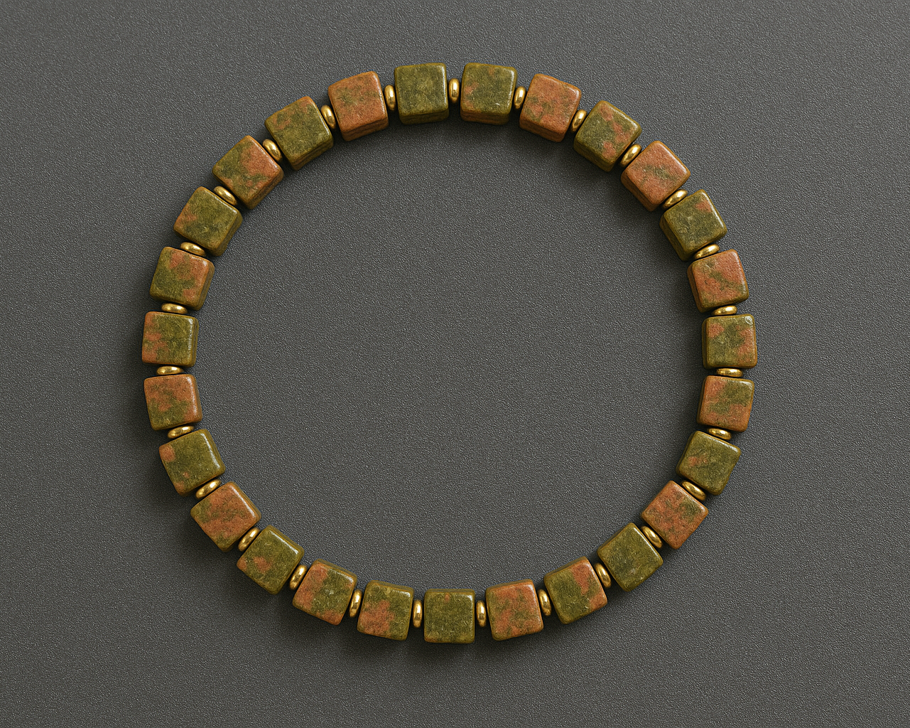 Bracelet Unikite Stone Square