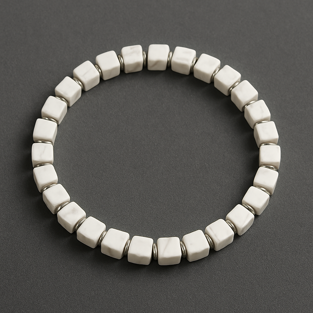 Bracelet Howlite Stone Square