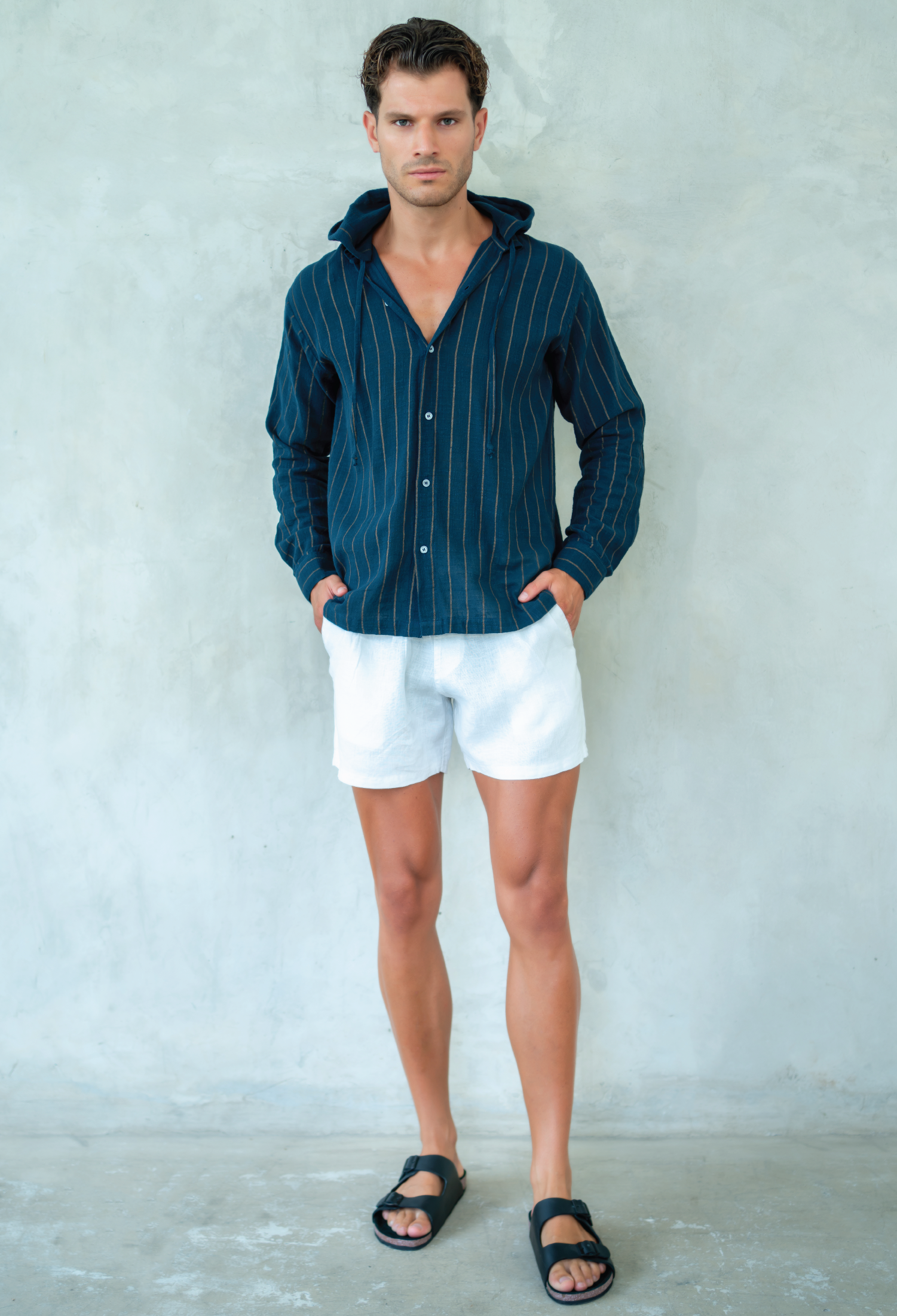 Chemise Marlot Rayures Bleu Foncé