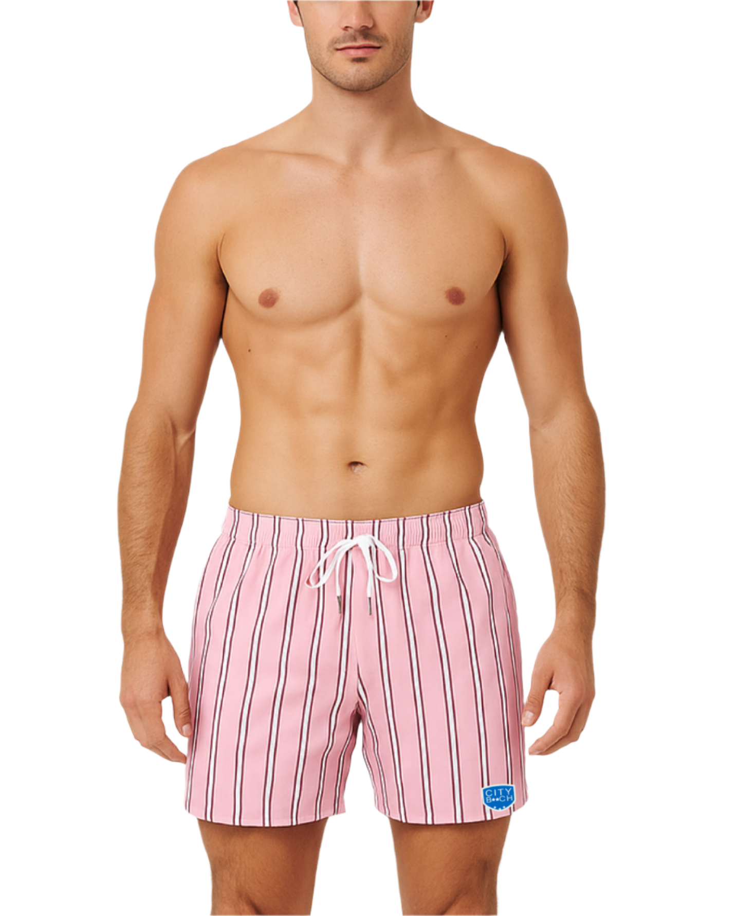 SHORT DAILY STYLE STRIPPED PINK/NAVY