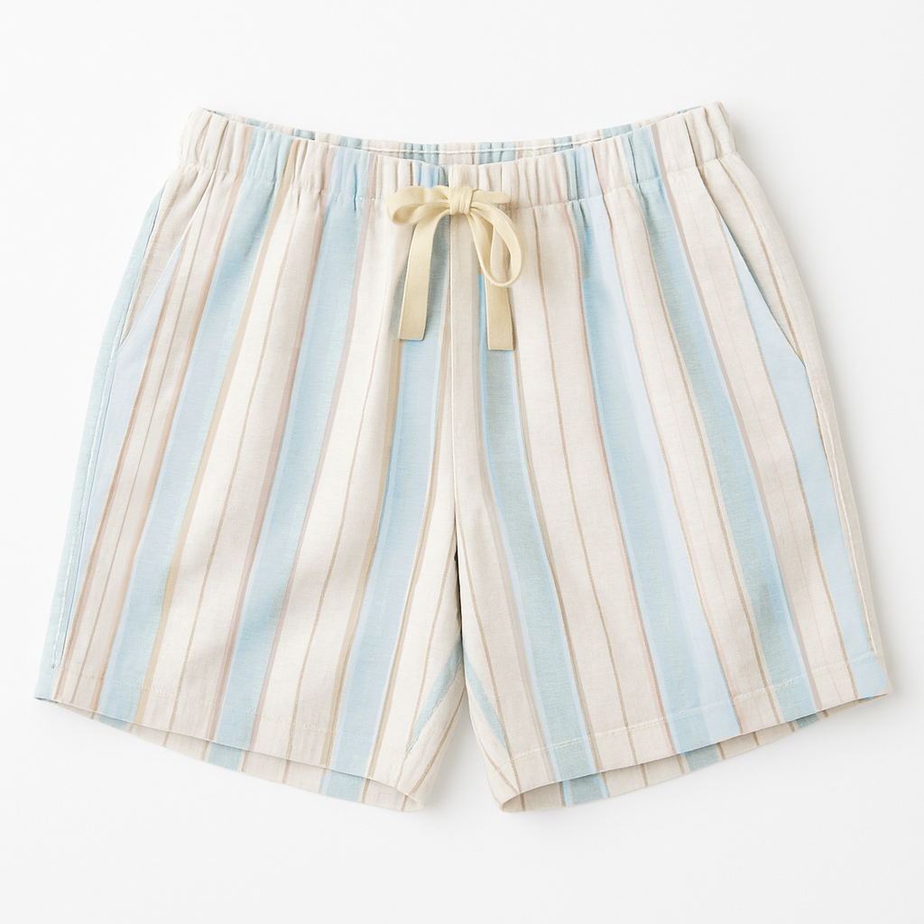 Julio Linen Stripe Blue And Taupe